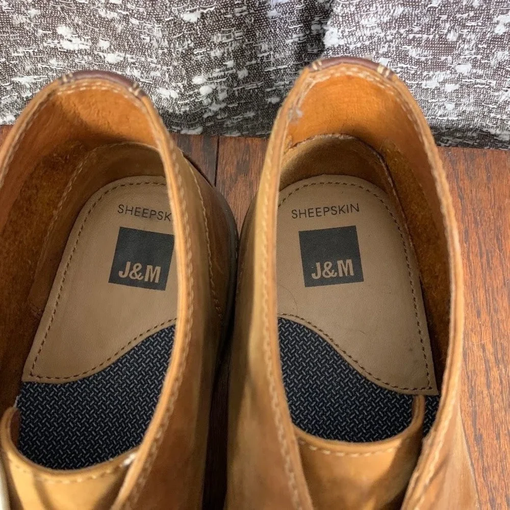 Johnston & Murphy Tan Leather McGuffey Chukka Boots Lace Up Mens 9.5
